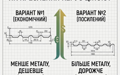 Вплив геометрії профнастилу на його вартість та міцність